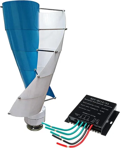 Vista 8 de Generador de turbina de energía eólica en espiral vertical, 8000 W, hélice de levitación magnética, turbina eólica de 12 V/24 V/48 V, generador