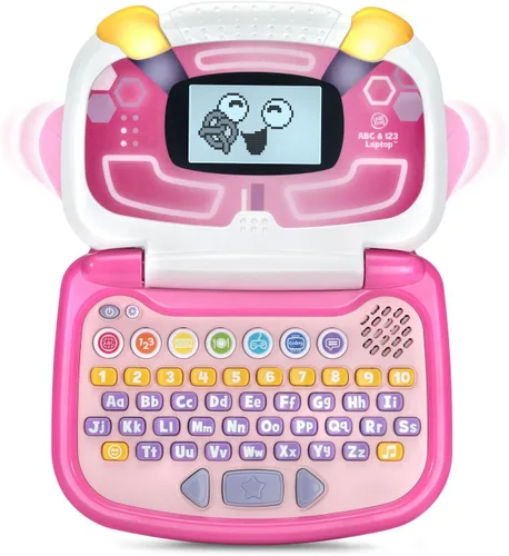 Vista 4 de LeapFrog ABC y 123 Laptop para preescolares de 3 a 7 años, color rosa