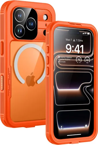 Vista 36 de Lanhiem - Funda magnética para iPhone 16, impermeable, antiespía negro Anti-Spy Negro