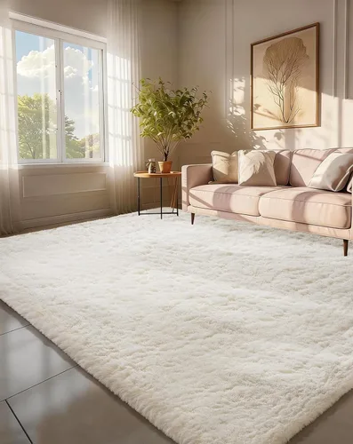 Vista 157 de Ophanie - Alfombras para sala de estar, antideslizante y suave, de felpa grandes y peludas para dormitorio, peludas para niños y niñas, decoración