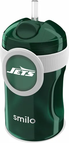 Vista 23 de Smilo Vaso con popote de Arizona Cardinals con licencia oficial de la NFL, para bebés y niños pequeños, con popote de silicona ponderado y capacidad