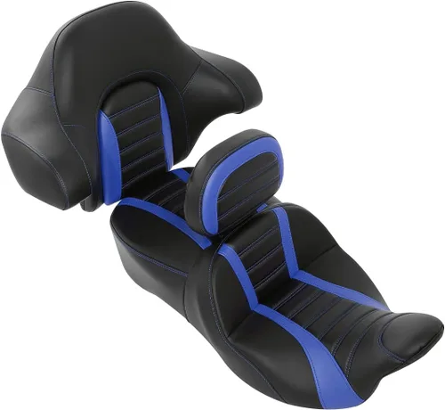 Vista 8 de Cojín de asiento de motocicleta de una sola pieza para respaldo de pasajero para Harley Touring Road King Street Glide Road Glide Electra Glide 14-23