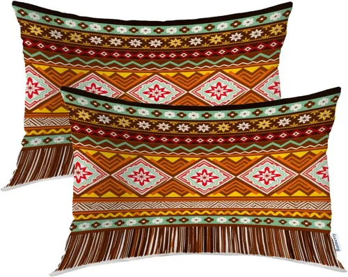 Vista 53 de Batmerry Fundas de almohada de bosque de arce otoñal, casas de sillas de madera, hojas amarillas, fundas de almohada decorativas, impresión digital