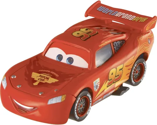 Vista 3 de Disney Pixar Cars Rayo McQueen con ruedas de carreras