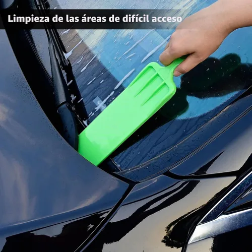 Vista 6 de NEWISHTOOL Excavadora automática de largo alcance, 3 piezas de herramienta de tinte de niveladora y 10 almohadillas de fregado para limpiar ventanas