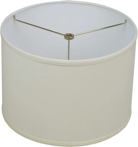 Vista 8 de FenchelShades.com Pantalla de tambor de tela de 13 pulgadas de diámetro x 13 pulgadas de diámetro inferior de 9 pulgadas de altura (araña) para Lino