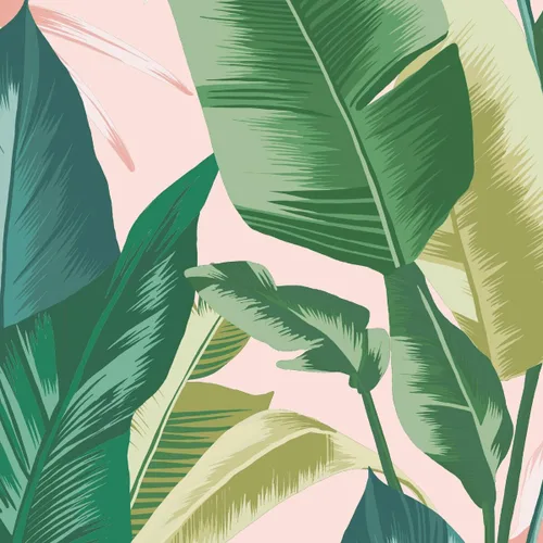 Vista 4 de Envy Leaf It Out Sunrise - Papel pintado extraíble, color rosa