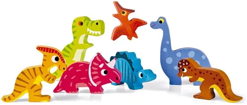 Vista 5 de Janod - Rompecabezas de madera gruesa - Dinosaurio - 7 piezas