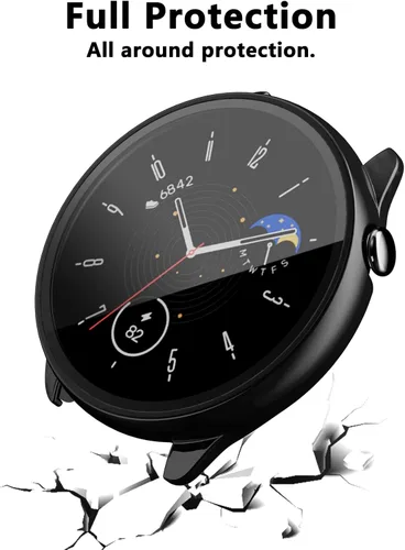 Vista 4 de Protector de pantalla para Amazfit GTR Mini Smartwatch, paquete de 2 protectores de policarbonato duro, carcasa completa, accesorios para GTR Mini