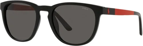 Vista 2 de Polo Ralph Lauren PH4182U - Gafas de sol cuadradas de ajuste universal color gris oscuro 2087in