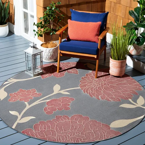 Vista 18 de SAFAVIEH Courtyard Collection CY7321 - Alfombra decorativa para interiores y exteriores, impermeable, fácil de limpiar, 2 pies 3 pulgadas x 6 pies 7