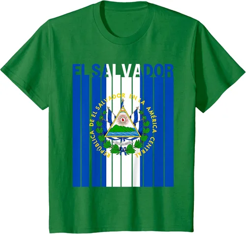 Vista 3 de Camiseta con la bandera de El Salvador
