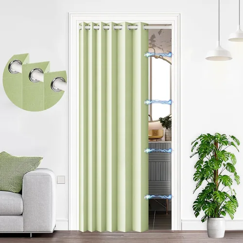 Vista 47 de Cortinas plisadas completamente opacas con cierre magnético, 72 pulgadas de largo, para interiores y exteriores, 1 panel, 45 pulgadas de ancho x 72