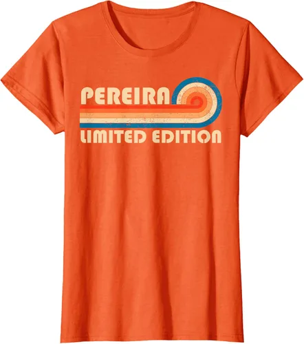 Vista 42 de PEREIRA - Camiseta vintage con apellido retro de los años 80 y 90, Negro