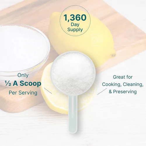Vista 5 de Ácido cítrico 6 libras Polvo granular fino, grado alimenticio, suministro a granel, potente forma anhidra, versátil potenciador del sabor