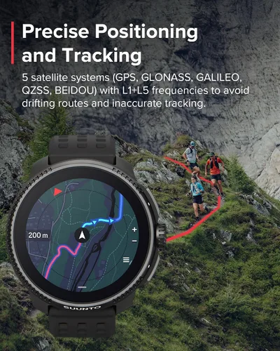 Vista 3 de SUUNTO Raza: Reloj deportivo GPS, pantalla a color AMOLED grande y Todo negro