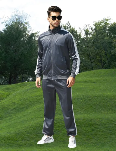 Vista 2 de YAOKUBO Sweat suits men Tracksuits 2 Piece sets Athletic Jogging suits Casual Outfits for men
