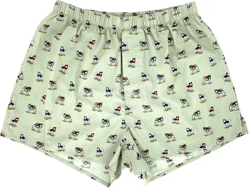 Vista 6 de Calzoncillos tipo bóxer de algodón con estampado novedoso y brillante para hombre
