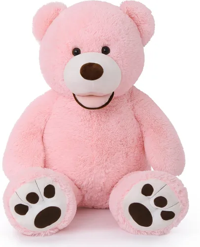Vista 30 de MorisMos Oso de Peluche Gigante, Oso de 39 Pulgadas, Animales de Peluche Grandes con Huellas Grandes, Osos de Peluche de Regalo para Niños
