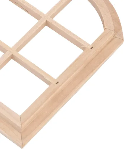 Vista 9 de Ventana de madera para casa de muñecas, escala 1/12 en miniatura, arqueada, casa de muñecas, ventana, modelo de accesorios, cubierta de golf