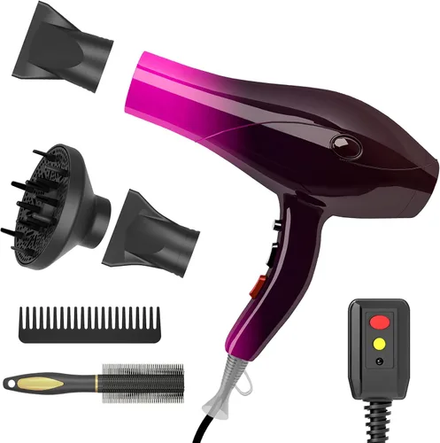 Vista 8 de Secador de Pelo, Secador Iónico Profesional con Difusor para Cabello Rizado, 2400W Potente Secador de Pelo de Secado Rápido para Mujeres y Hombres