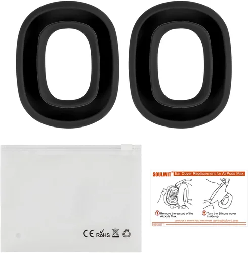 Vista 8 de SOULWIT Funda de silicona a prueba de sudor para AirPods Max, ajuste cómodo para ejercicio en el gimnasio, fácil de limpiar, sin pérdida de calidad
