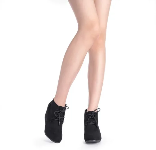 Vista 6 de DREAM PAIRS - Botines de tacón bajo con cordones para mujer de uso casual
