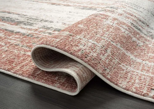 Vista 5 de Abani Laguna LAG110E - Líneas de goteo gris naranja (5'3" x 7'6")