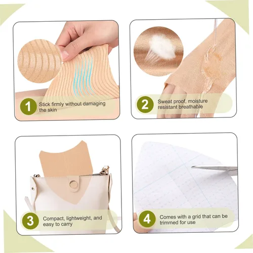 Vista 3 de Cinta de levantamiento de muslos, 20 piezas de prevención de rozaduras de muslos, cinta adhesiva e invisible, transpirable e impermeable