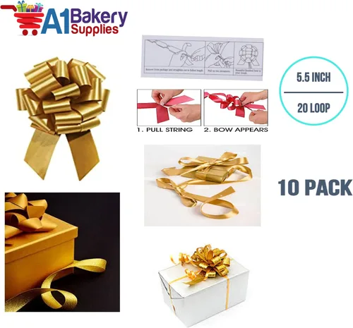 Vista 3 de A1BakerySupplies®, paquete de 10 lazos para regalo de Navidad, boda