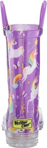Vista 5 de Western Chief Kids Light-Up Waterproof Rain Boot with Pull on Handles