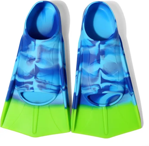 Vista 22 de Aletas de Natación para Niños, Aletas Cortas Cómodas para Natación de Vueltas y Entrenamiento para Niños, Niñas, Niños, Principiantes