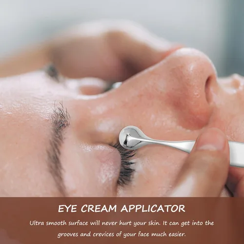 Vista 5 de Lurrose 3 unids aplicador de crema de ojos Rodillo Varita Stick Loción Facial Crema Facial Cuchara Espátula de Maquillaje Cuidado de la Piel