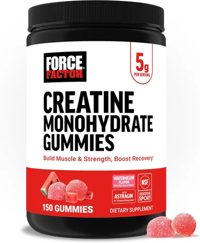 Vista 15 de Force Factor Gomitas de monohidrato de creatina, certificado NSF, dosis de 0.18 oz para hombres y mujeres para apoyar los músculos, la fuerza