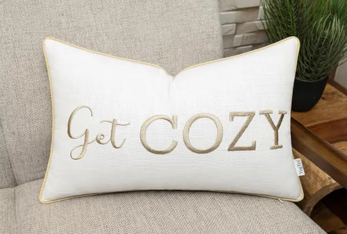 Vista 24 de Funda de Cojín Decorativo Romántico para Pareja, Sentimiento de Amor Bordado, Refranes Decorativos, Acento Lumbar - Decoración de Frases Acogedoras