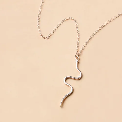 Vista 3 de Caiyao Collar de serpiente de oro y plata para mujer, collar de serpiente cobra, collar con colgante de serpiente, collar de oro para mujer, collar