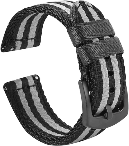 Vista 8 de WOUKUP - Correa de reloj de liberación rápida de nailon Military Style, material de cinturón de seguridad premium, correa de reloj de 0.709 Hebilla