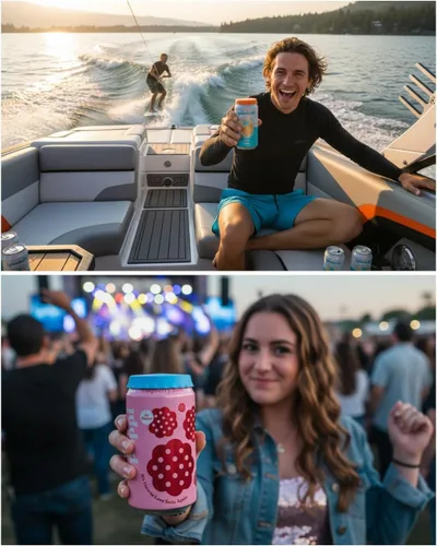 Vista 4 de Tapas reutilizables de silicona para latas de soda (paquete de 6) – Fundas para latas de bebidas al aire libre, viajes y uso diario (aventura)