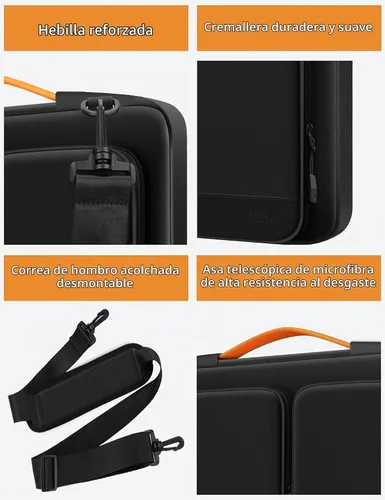 Vista 3 de Alfheim Funda para laptop de 15,6 a 16 pulgadas, protección de 360°, impermeable, a prueba de golpes, ligera, para MacBook Pro 16, compatible