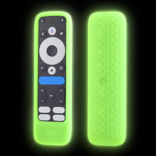 Vista 5 de LEFXMOPHY Funda para dispositivo de transmisión onn 4K Pro (2024) Android TV Box Remote, funda negra de silicona Negro