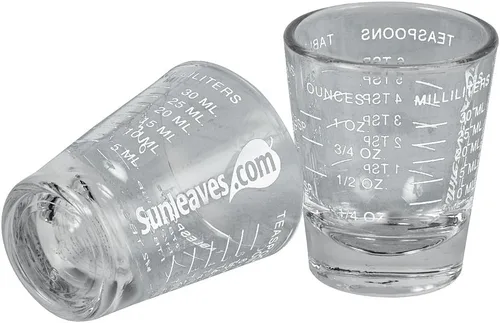 Vista 2 de 1 vaso de chupito de medición miniatura mide 1 oz, 6 cucharaditas, 2 cucharadas, 1.0 fl oz