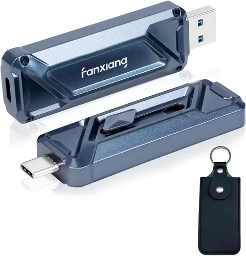 Vista 9 de Unidad USB SSD externa de 1 TB, 2050 MB/s USB-C y USB-A SSD portátil -F955