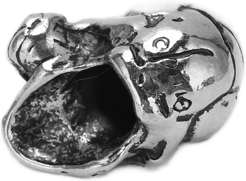 Vista 9 de plplaaoo Cuentas de calavera de aleación de 0.2 pulgadas, 10 cuentas de calavera, cuentas de paracaídas, cuentas de calavera para hacer joyas