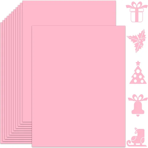 Vista 18 de 25 hojas de papel de cartulina negro 8.5'' x 11'', 250 g/m²/92 lb papel grueso para álbum de recortes, invitaciones, impresión y tarjetas DIY