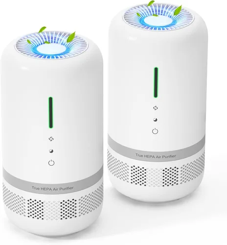Vista 2 de Purificadores de aire para el hogar, purificador de aire pequeño HEPA para habitaciones de hasta 960 pies cuadrados, purificadores de aire
