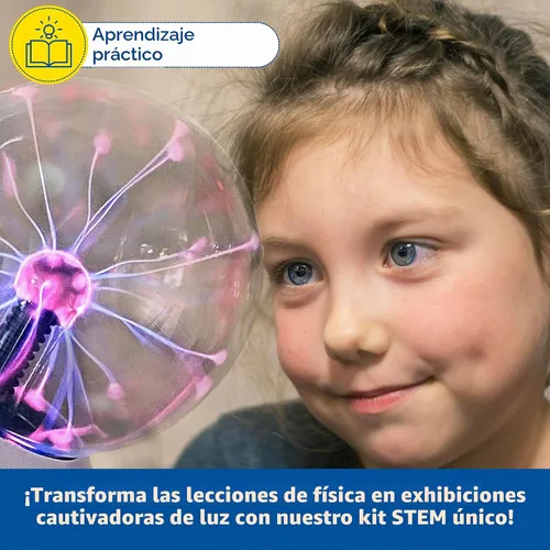 Vista 8 de Thames & Kosmos La Bola de Plasma Esencial de STEM Dispositivo Científico Clásico, Esfera de Vidrio Fresca de 5 Pulgadas, Espectáculo de Luz