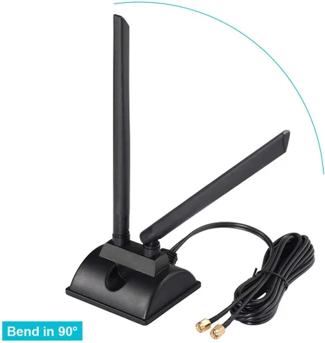 Vista 3 de Bingfu 4G LTE Antena Base Magnética 6dBi 4G LTE MIMO SMA Antena Macho Compatible con 4G LTE Wireless CPE Router Cellular Gateway Industrial IoT
