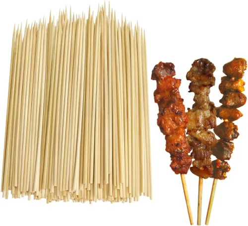 Vista 13 de JapanBargain 4113 - Pincho de bambú de 4 pulgadas, palillos de dientes largos, palillos de frutas, púas de cóctel, brocheta para parrilla, brocheta