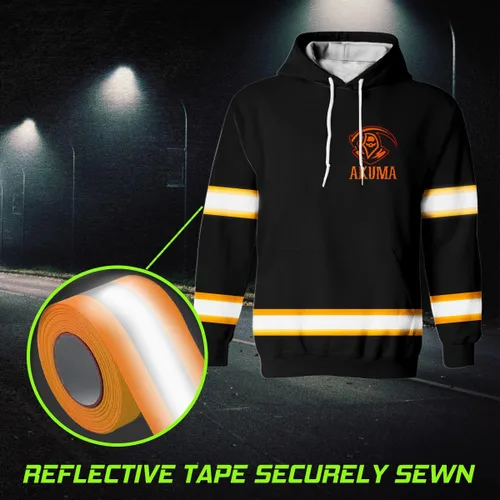 Vista 6 de Maddly Polo de alta visibilidad con diseño de calavera y bandera de Estados Unidos, ropa de trabajo patriótica con nombre personalizado