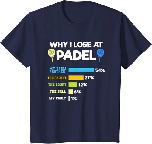 Vista 60 de Camiseta Why I Lose At Padel Answers Not My Fault